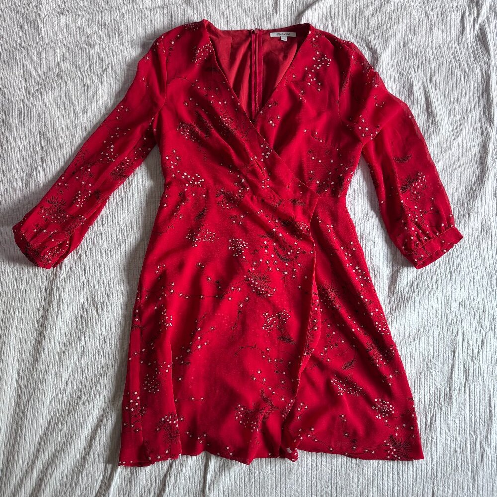 Madewell Hazelwood Wrap Front Mini Dress
